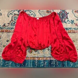 HYFVE Off Shoulder Red Top